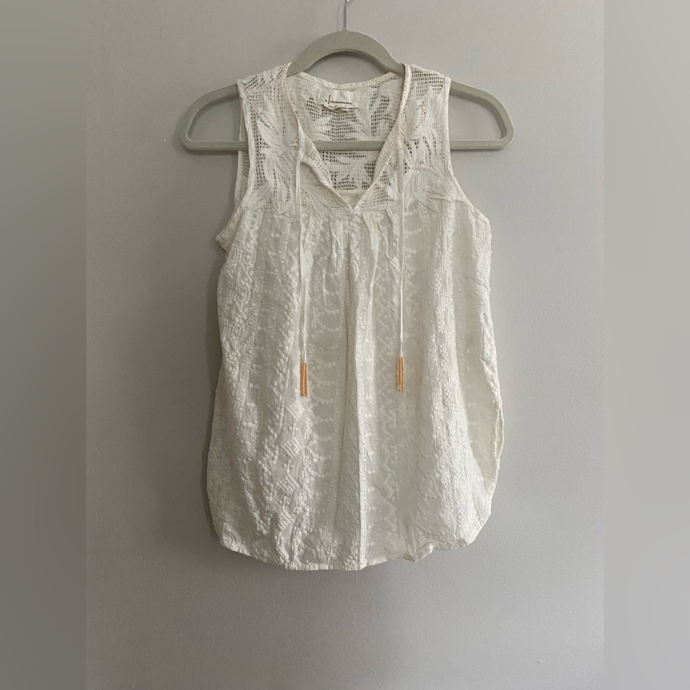 Anthropologie Beaded/Embroidered Sleeveless Top - size XS